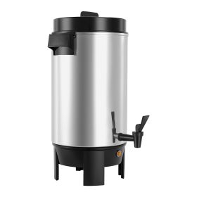 Commercial Coffee Urn, 40 Cup 203oz Hot Beverage Dispenser with Dripless Faucet, 1090W Quick-Brewing Coffee Maker, Automatic Temperature Control