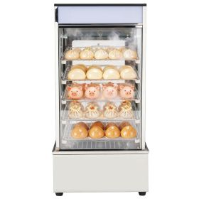 5-Tier Commercial Food Warmer Display, 1200W Food Display Warmer with LED Light, Adjustable Shelf & Stainless Steel Frame
