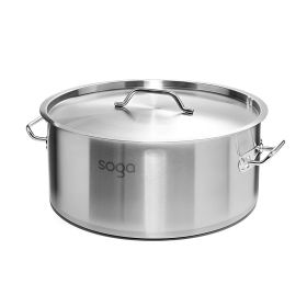 4.5 Gal Top Grade Thick Stainless Steel Stock Pot 18/10