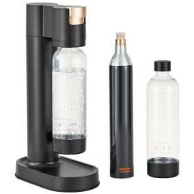 Sparkling Water Maker, Soda Maker Machine for Home Carbonating, Seltzer Water Starter Kit with 2 BPA-free 1L PET Bottles, CO2 Cylinder