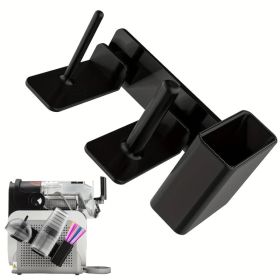 Cup Organizer For Machine - Paper Cup Holder Lid Dispenser - Side-Mounted Storage Rack, Drinkware Stand For Restaurant, Breakroom, Home, Gym (Option: Black)